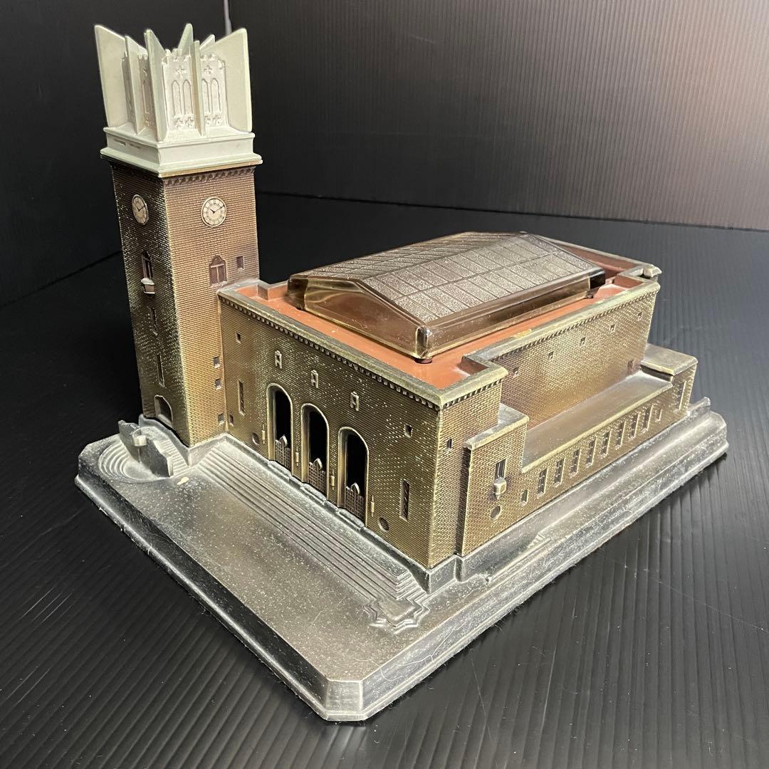 【希少】早稲田大学 大隈記念講堂 鋳物 タバコケース ライター アンティーク