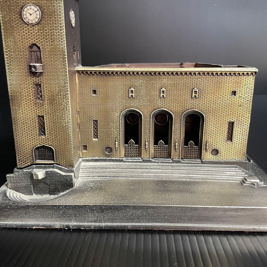 【希少】早稲田大学 大隈記念講堂 鋳物 タバコケース ライター アンティーク