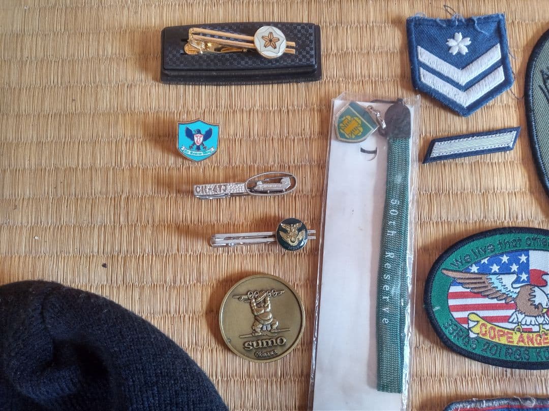 自衛隊と米軍のワッペン、ステッカー他のセット