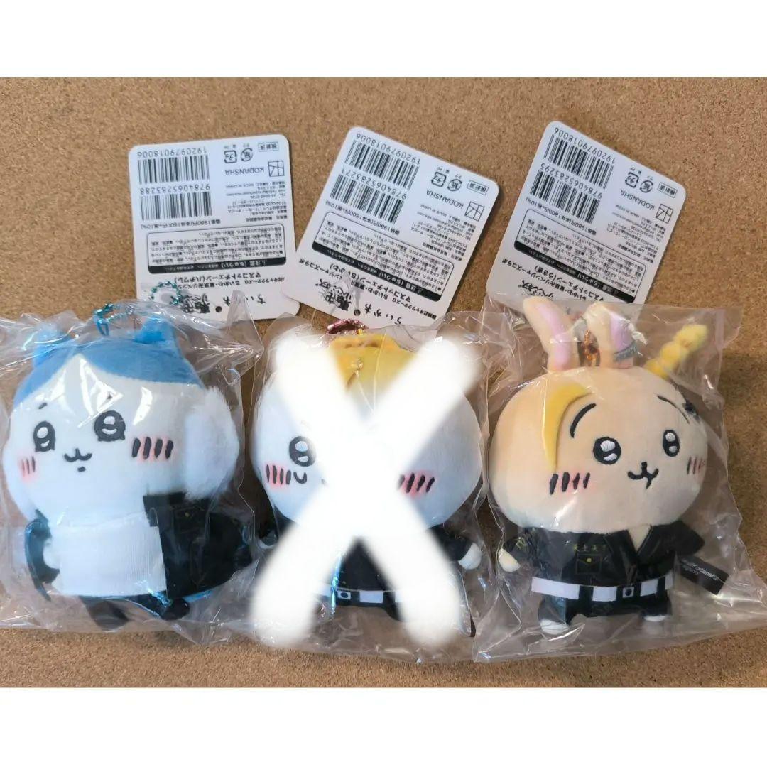 にゃんこ　ハチワレ&うさぎ マスコット