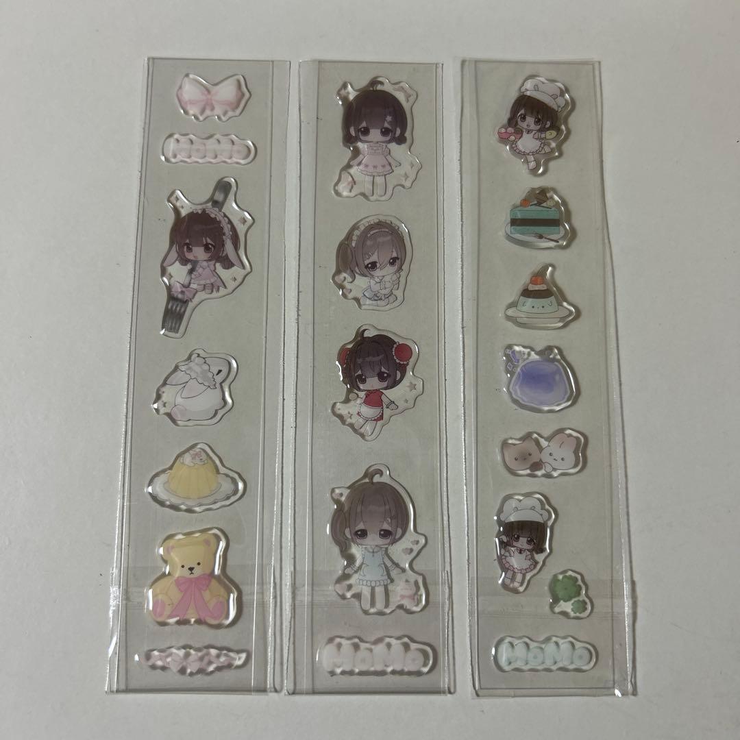 MoMo ミニロールケーキ4種＋マグネット&シール ほっこりスクイーズセット