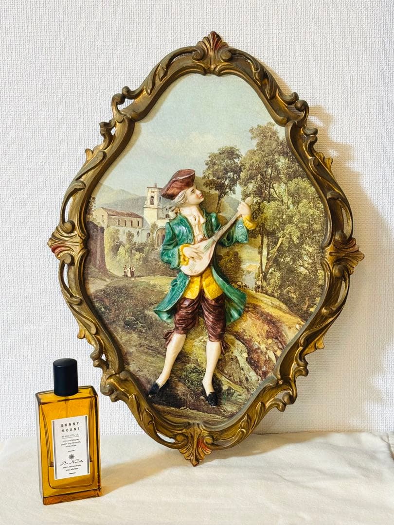 【イタリア製】ヴィンテージ 3D立体壁飾り 43cm アンティーク 雑貨