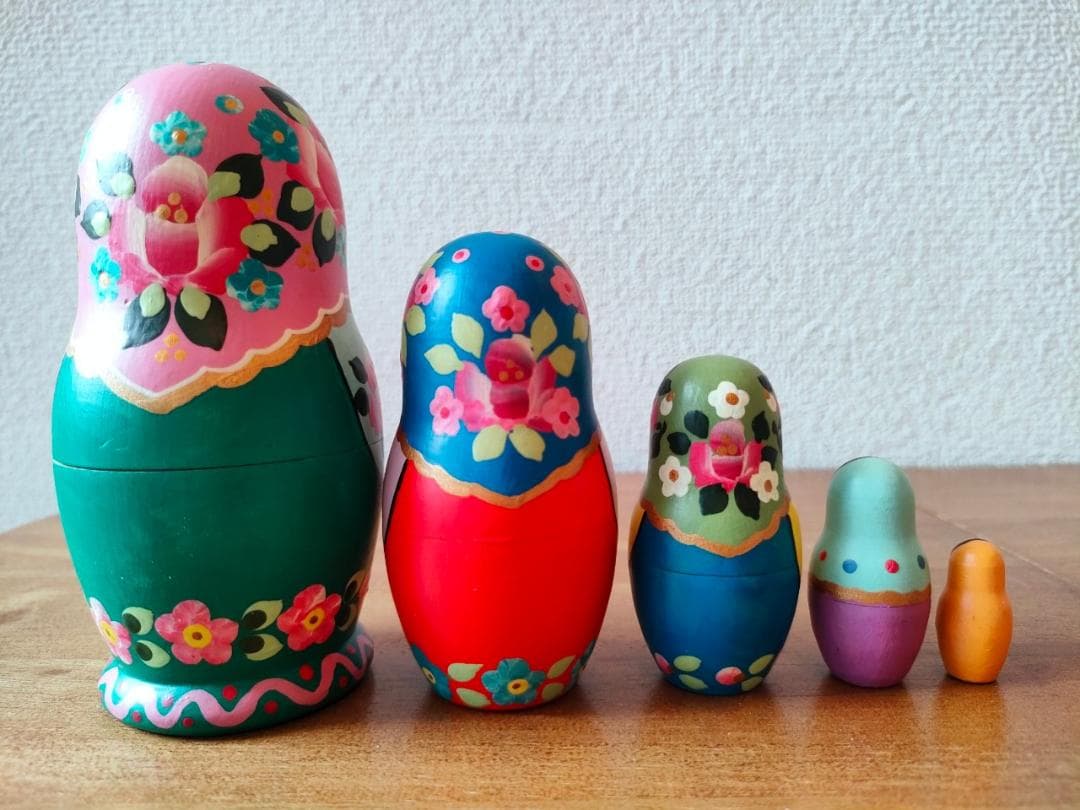 【LYH010】 北欧ロシア雑貨、マトリョーシカ【くまのぬいぐるみ】
