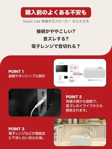 【人声強調技術・電源アダプター同梱】 有線 手元スピーカー Earaku(イアb