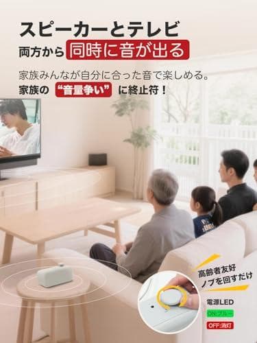 【人声強調技術・電源アダプター同梱】 有線 手元スピーカー Earaku(イアb