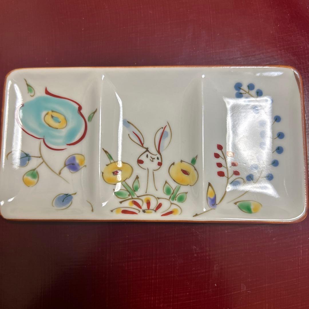 り*ん様 作家　陶芸作家　空萌工房 うさぎ 田口紀美子　薬味皿　仕切皿