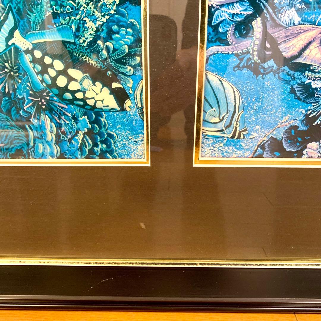 クリスチャンラッセン（Lassen） 直筆サイン入り版画 海洋生物 91/135