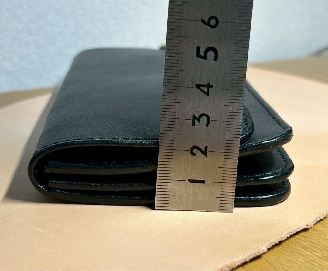 トラッカーウォレット　ミドル　ロング　3層　コンパクト財布　本革　牛革