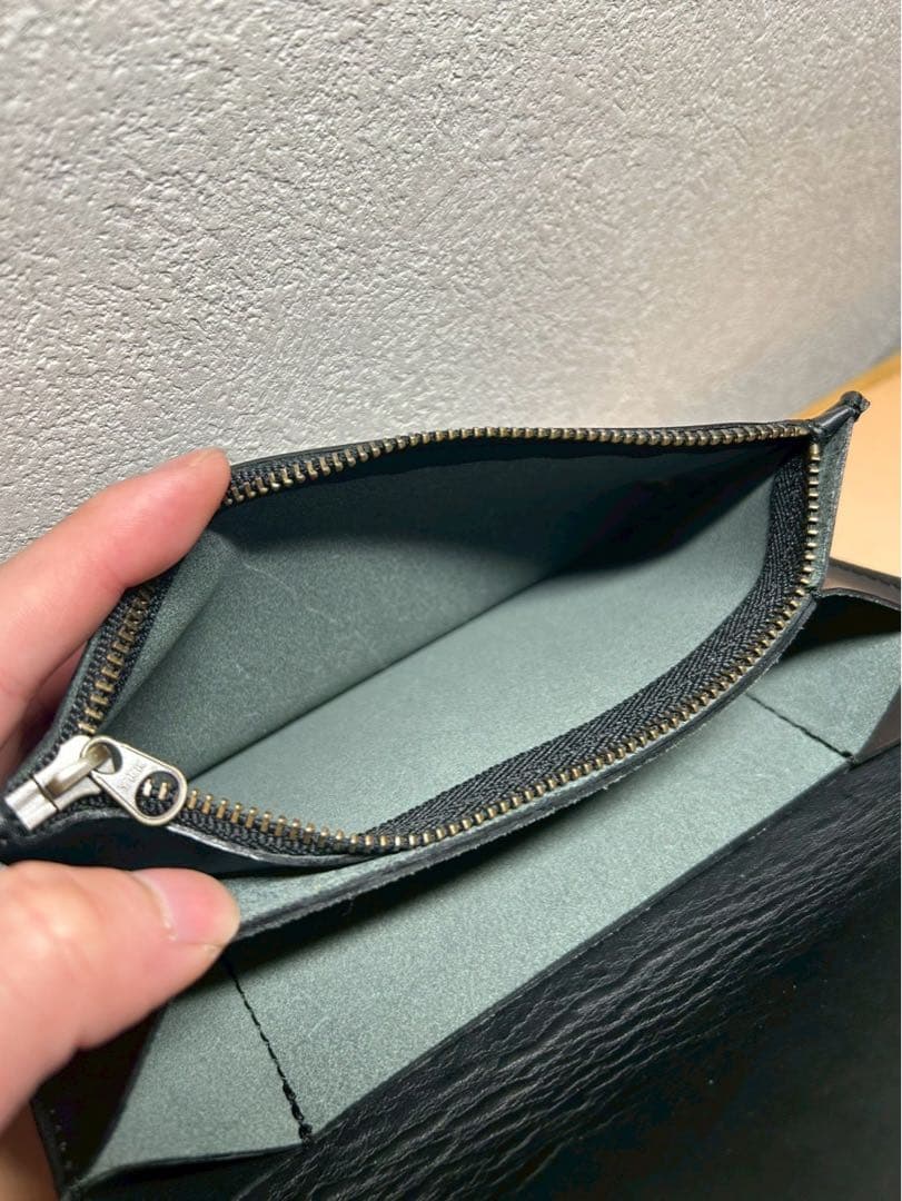 トラッカーウォレット　ミドル　ロング　3層　コンパクト財布　本革　牛革
