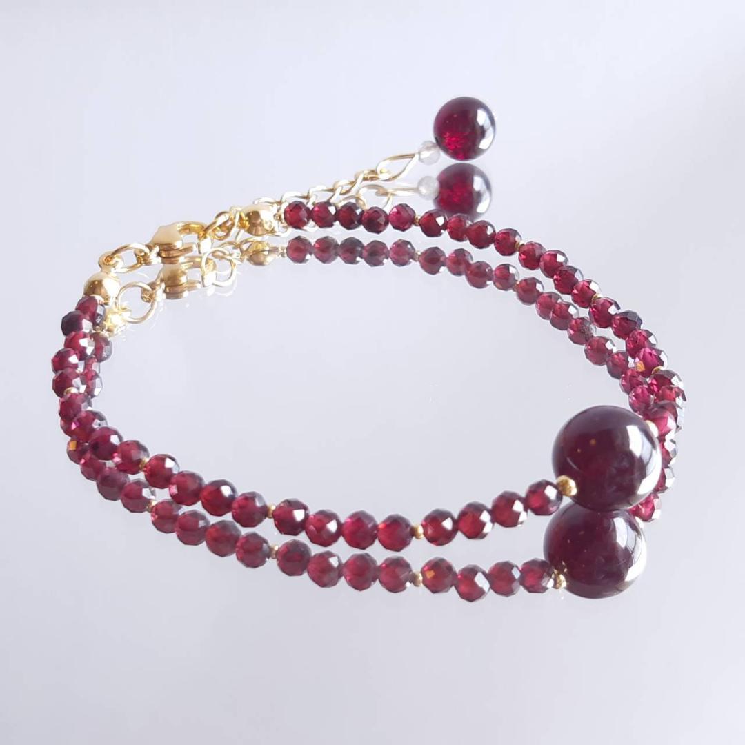 ガーネット 10mm パワー 天然石ストーン ブレスレット