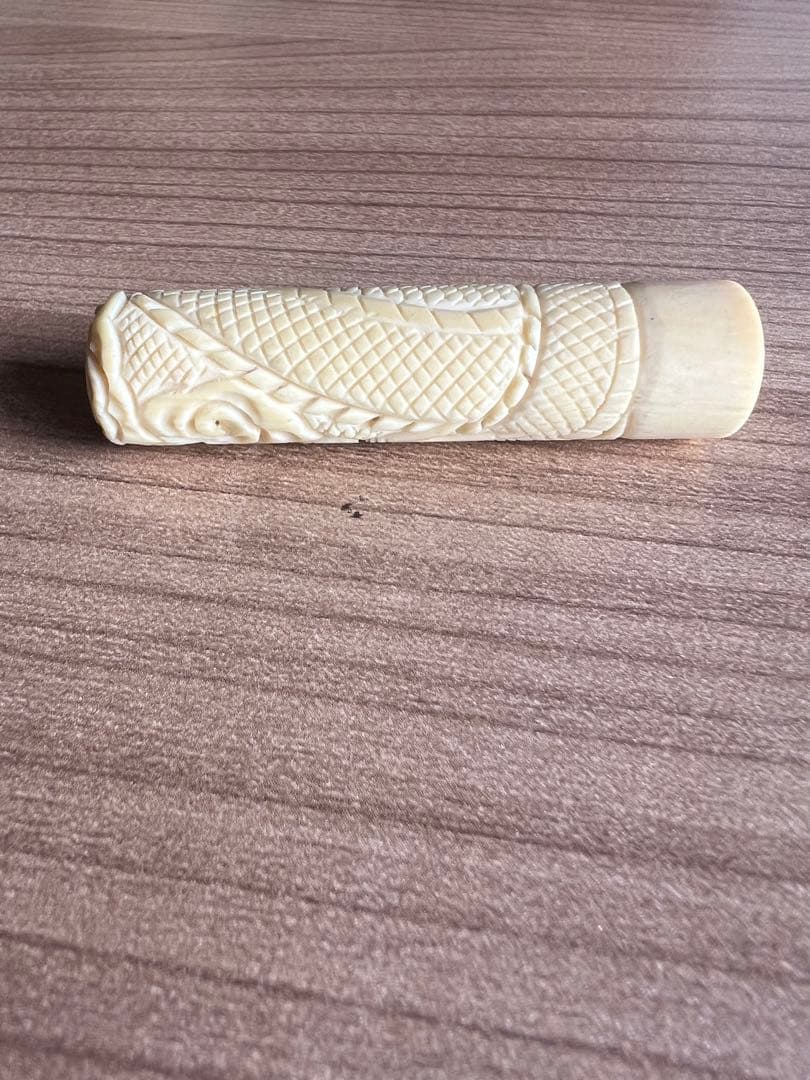 【極細密彫刻】龍 彫刻 印材 根付 文鎮 古美術 骨董品