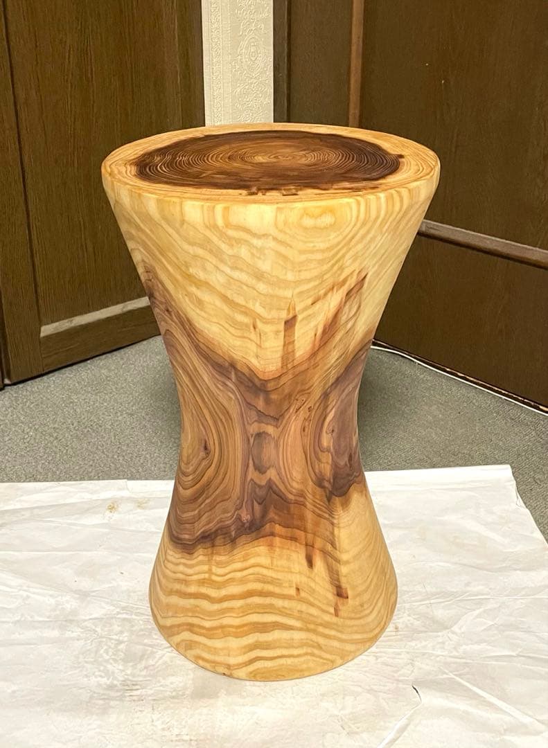 丸太　スツール　サイドテーブル フラワースタンド