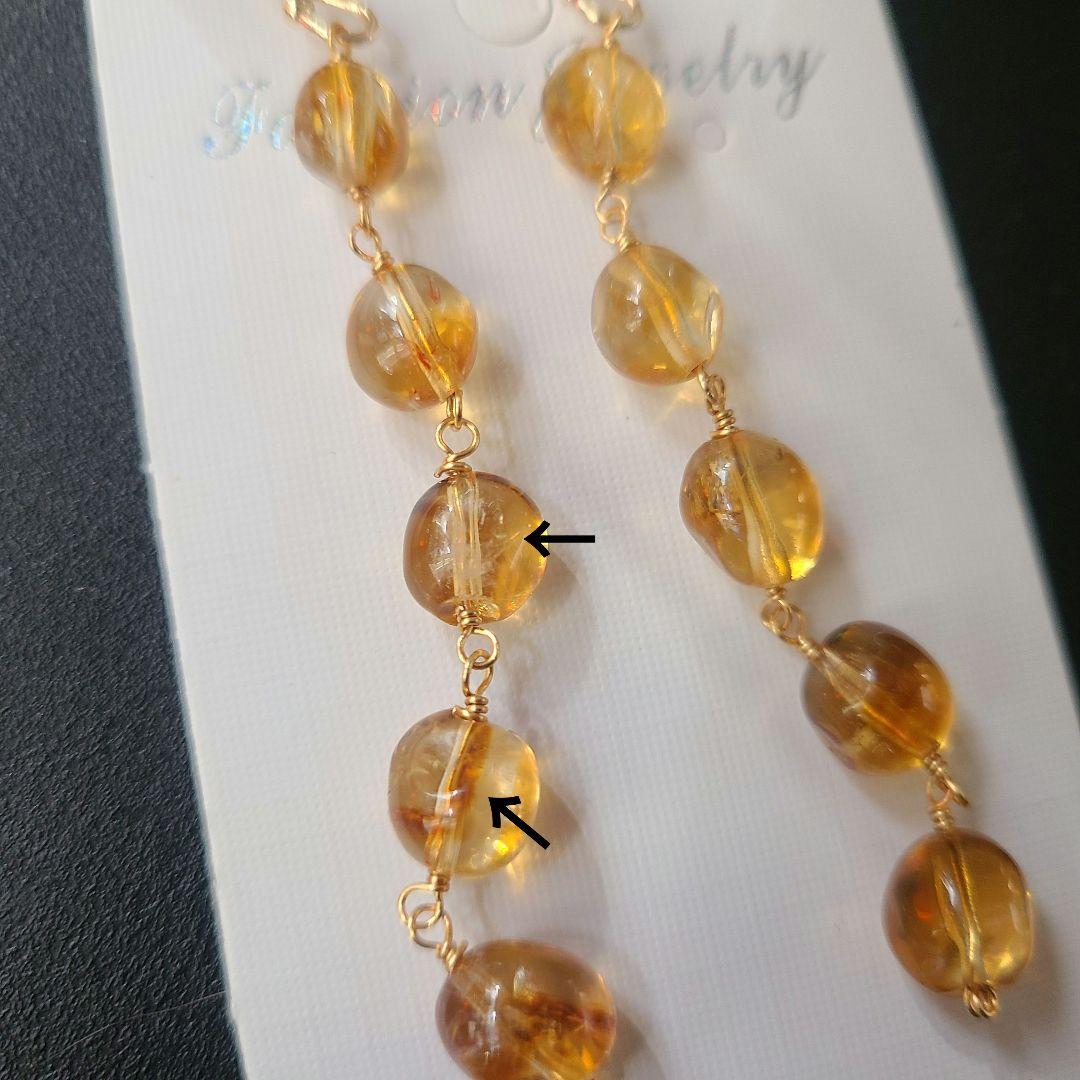 【※1007】ブレスレット＆ピアス シトリン※特別価格※