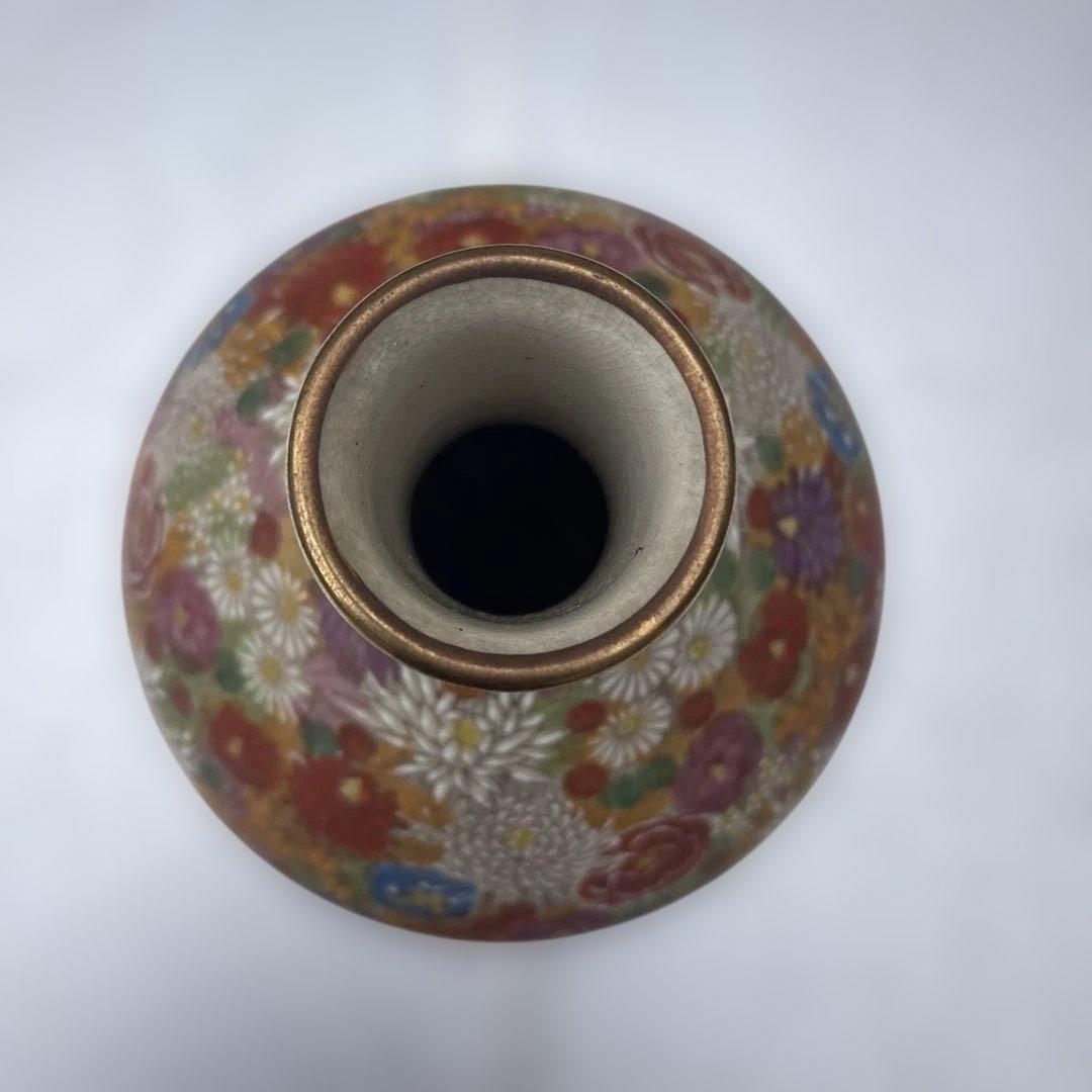 V*a様 九谷焼 飾り壺 九谷章山 百花繚乱 金彩