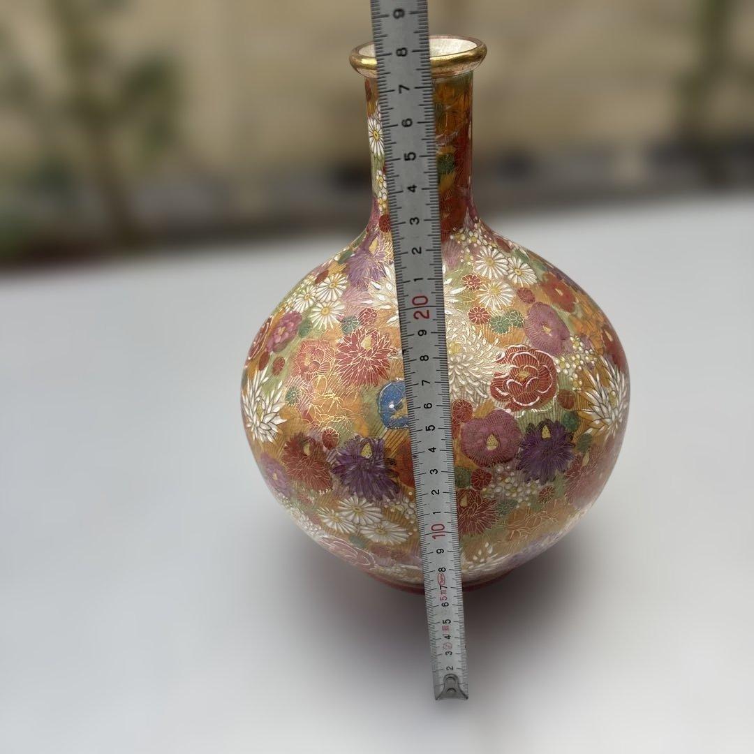 V*a様 九谷焼 飾り壺 九谷章山 百花繚乱 金彩