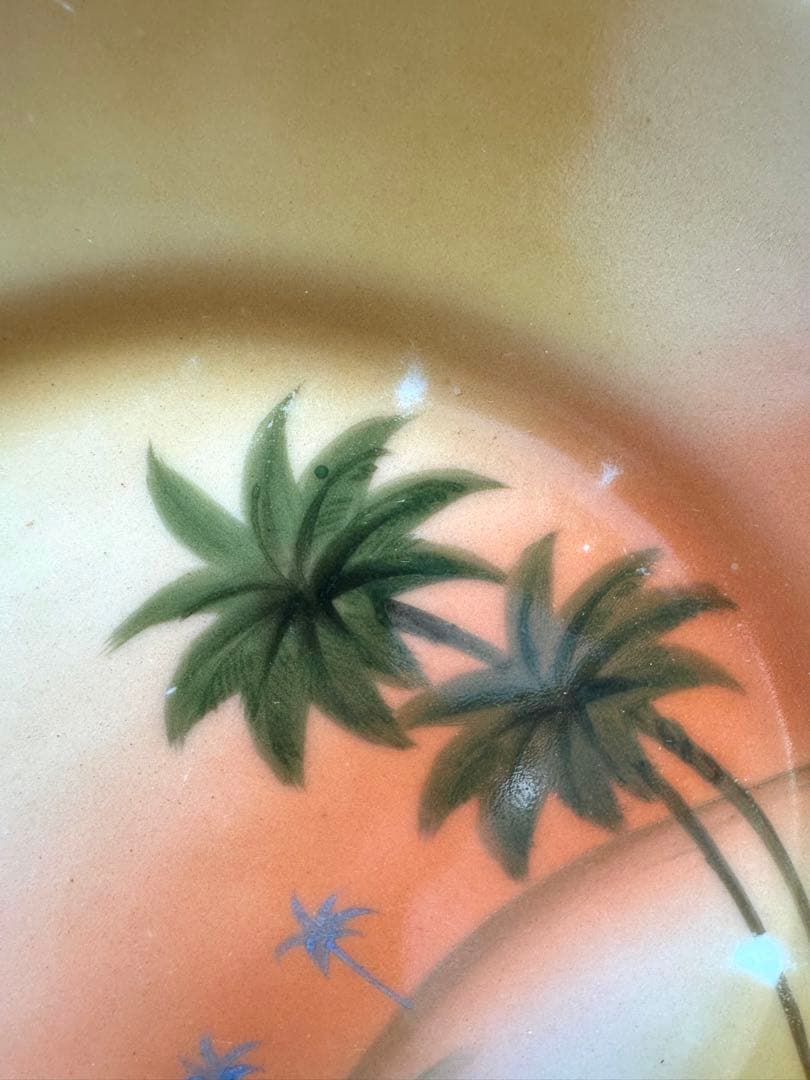 オールドノリタケ美品！金彩砂漠風景画 トリオセット　カップ＆ソーサー　プレー卜