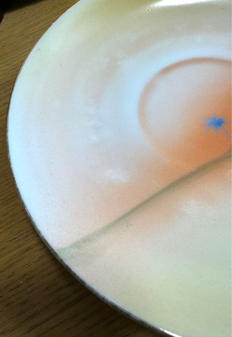 オールドノリタケ美品！金彩砂漠風景画 トリオセット　カップ＆ソーサー　プレー卜