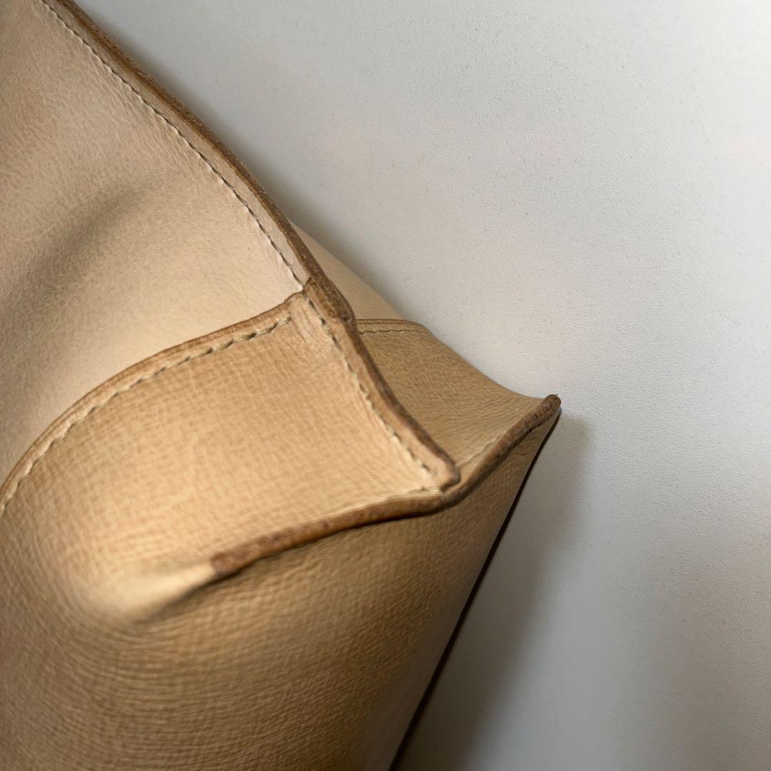 革好きに！　素仕上げベジタブルタンニン鞣し革のトートバッグ　エイジング