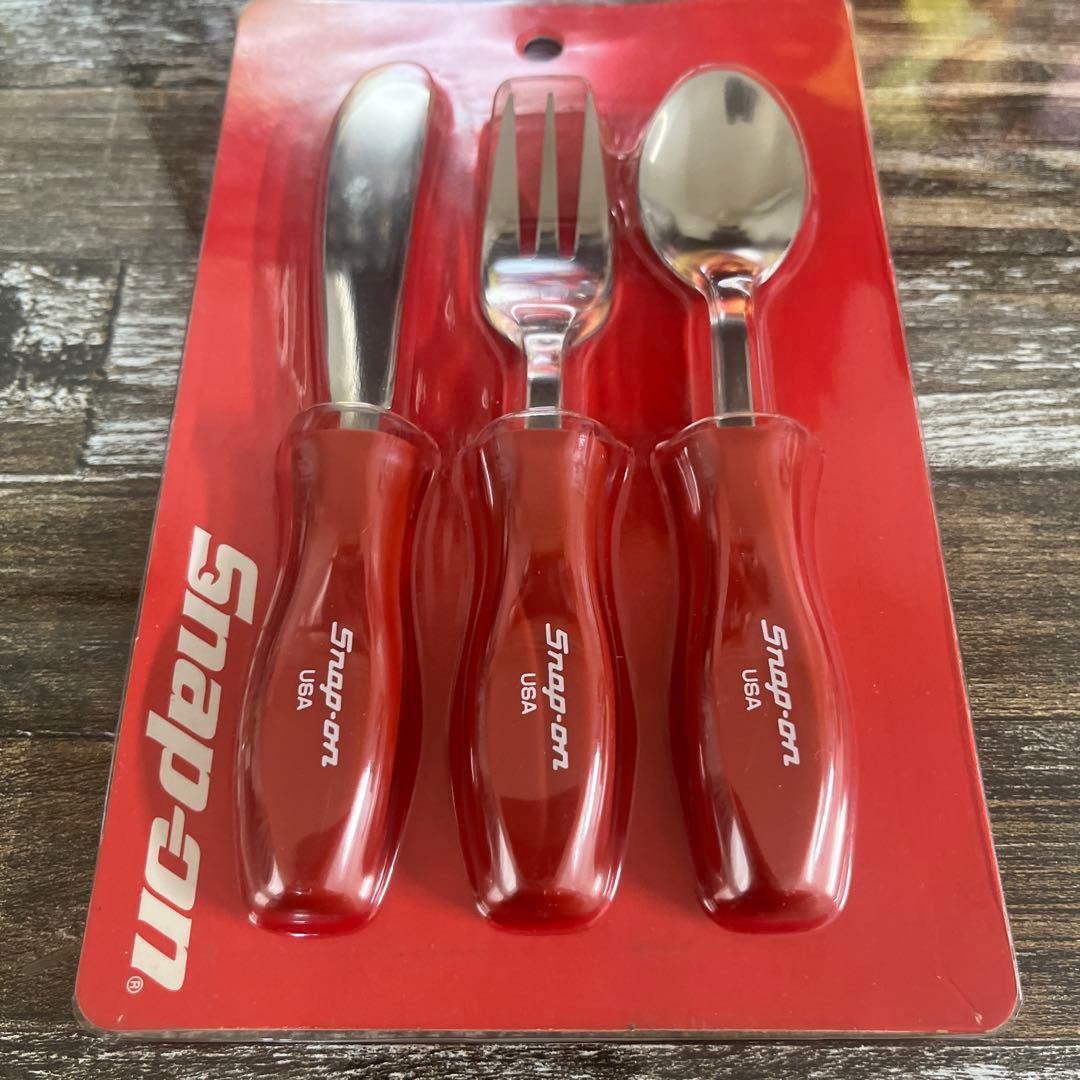 スナップオン　スナップ　ナイフ　フォーク　レッド