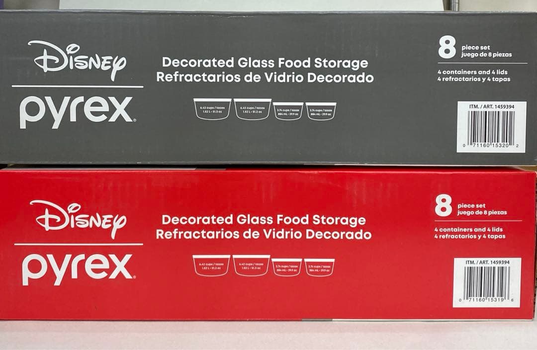 2セット パイレックス ディズニー100周年　フタ付き保存容器