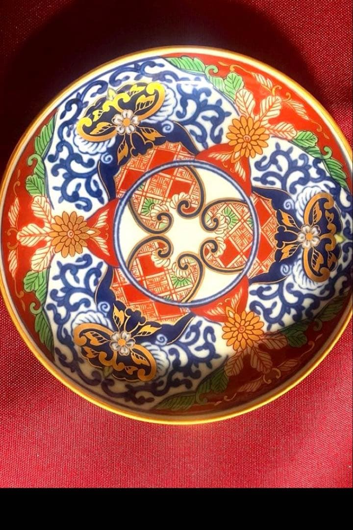 有田 其泉 古伊万里 琳派 金彩 色絵 小皿 5客