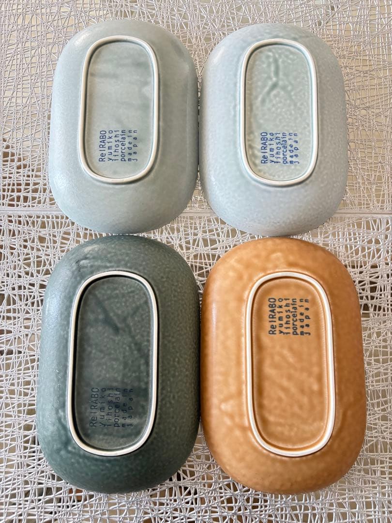 イイホシユミコ ReIRABO oval plate M 4枚