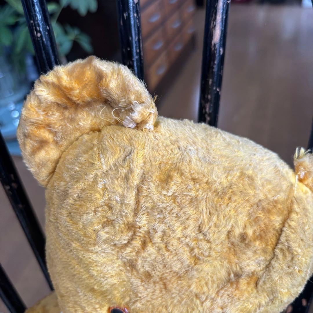 アンティークテディベア アンティークベア　黄色　ぬいぐるみ