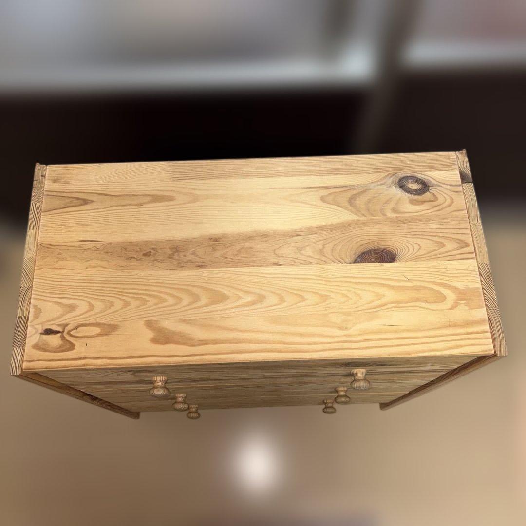 IKEA ラスト　木製 3段チェスト　天然木　廃盤品