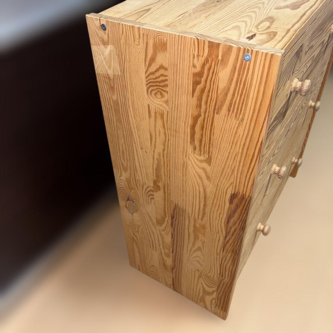 IKEA ラスト　木製 3段チェスト　天然木　廃盤品