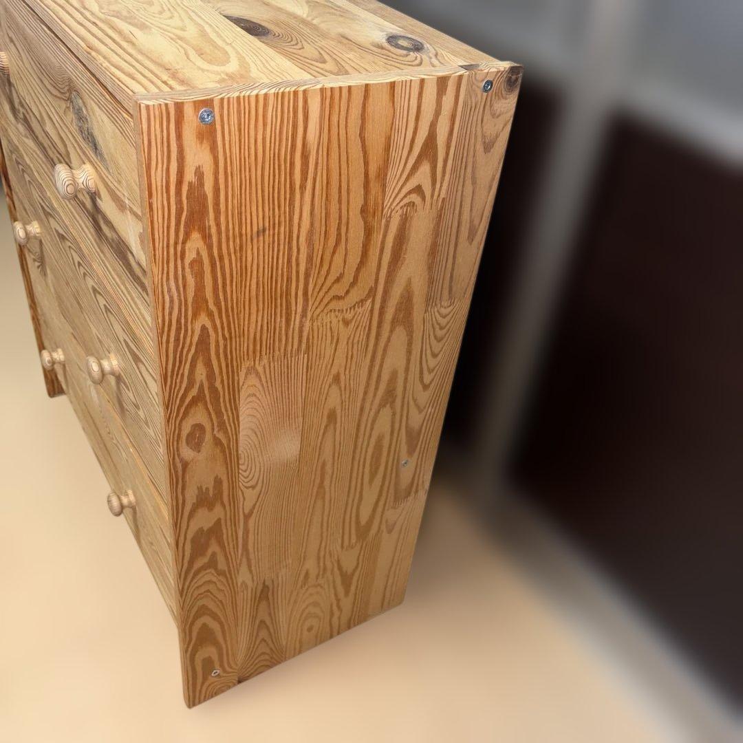 IKEA ラスト　木製 3段チェスト　天然木　廃盤品