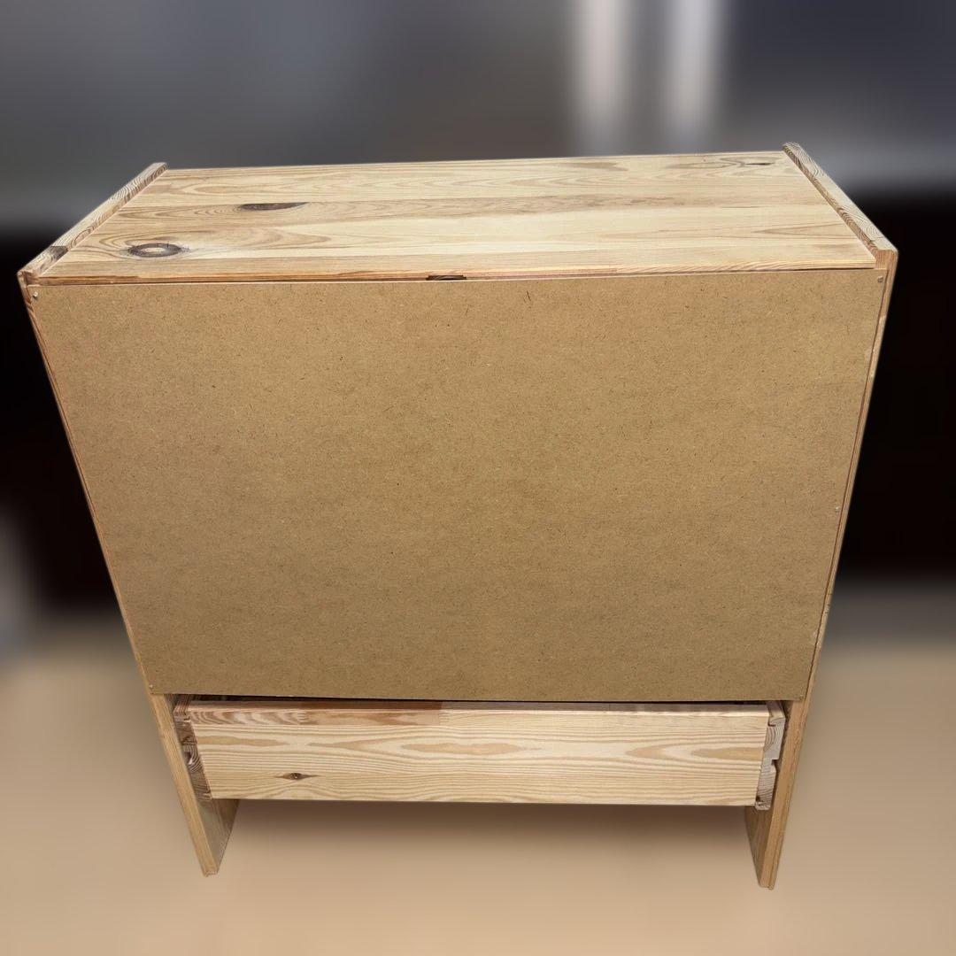 IKEA ラスト　木製 3段チェスト　天然木　廃盤品