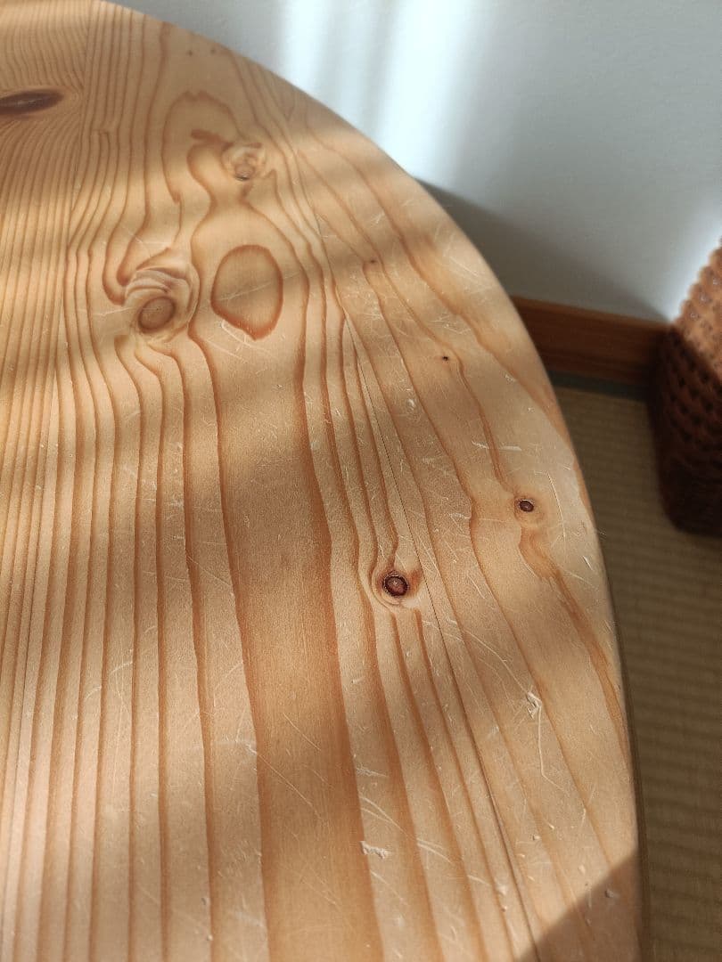 あんこ様　円形木製座卓 直径約90cm
