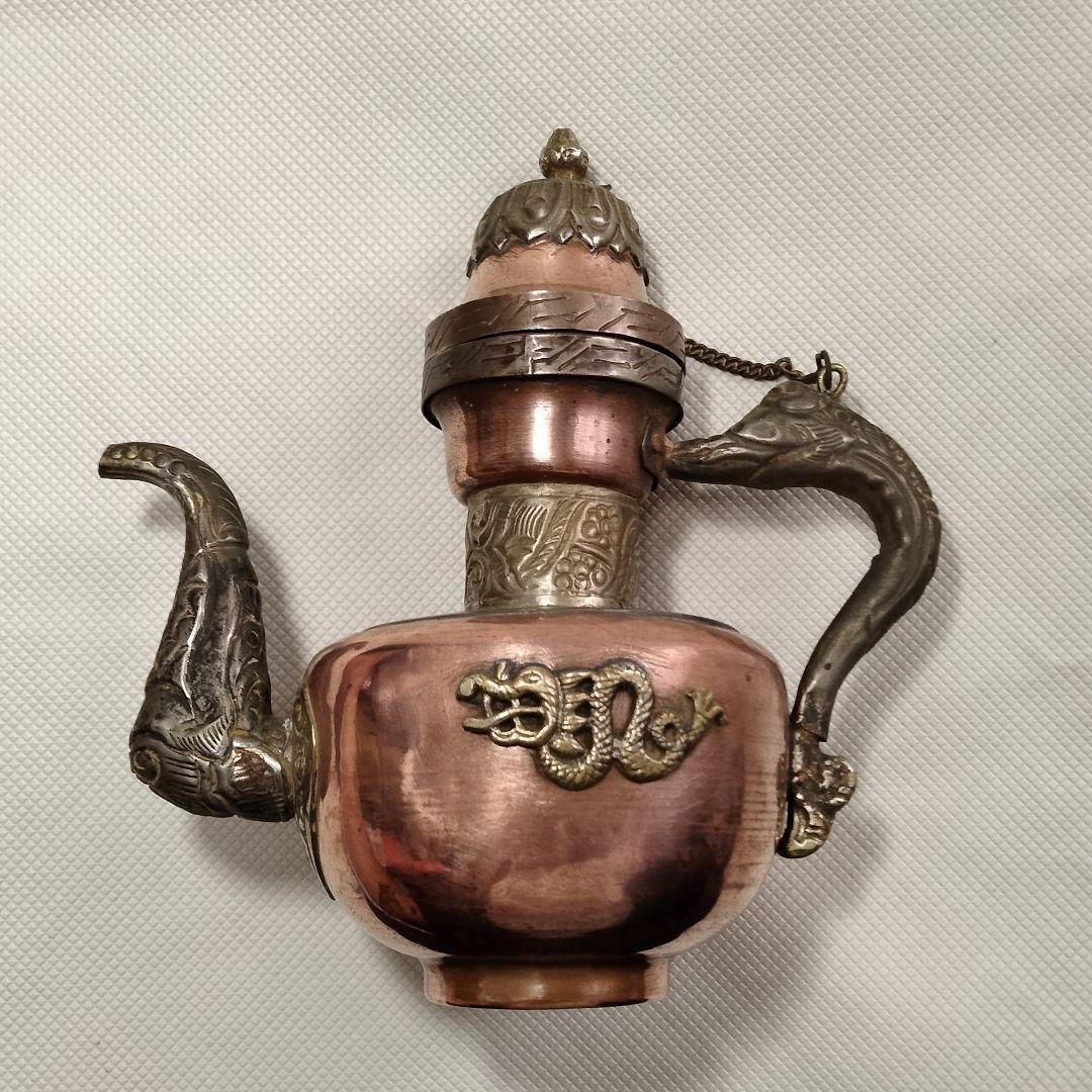 3467 アンティーク レトロ 純銅製ティーポット レア 骨董
