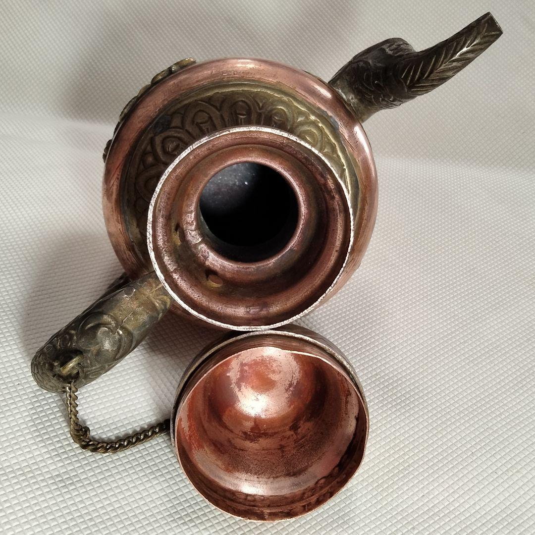 3467 アンティーク レトロ 純銅製ティーポット レア 骨董