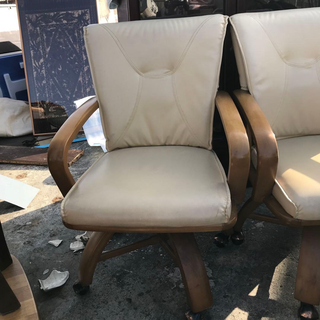 キャスター付きダイニングチェア　セット