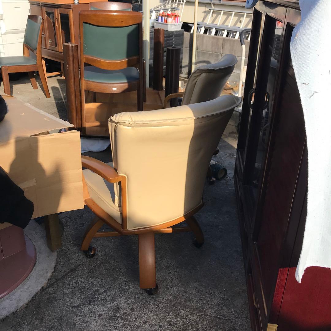 キャスター付きダイニングチェア　セット