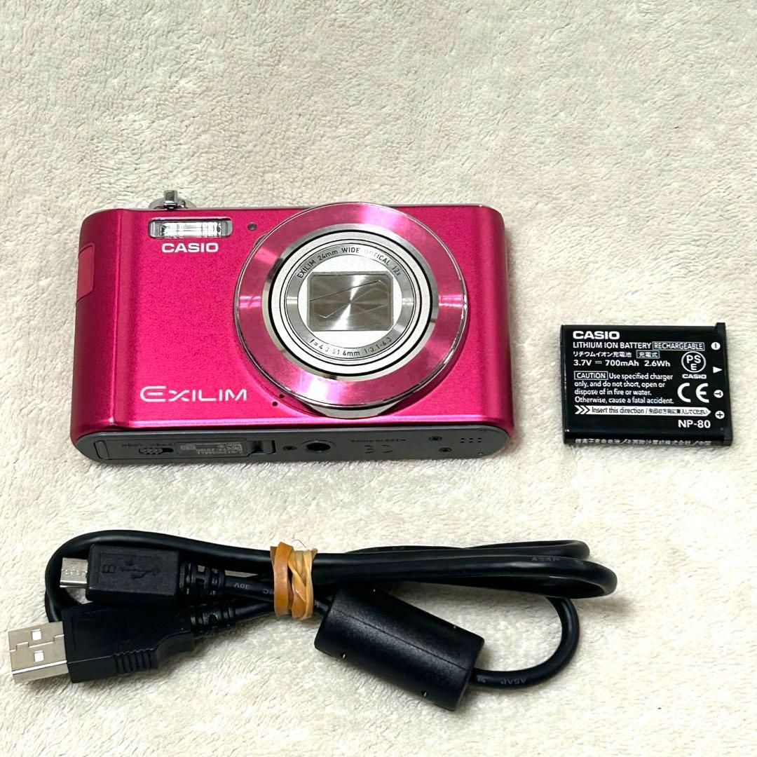 極美品 訳アリ CASIO EXILIM EX-ZS190ピンク デジタルカメラ
