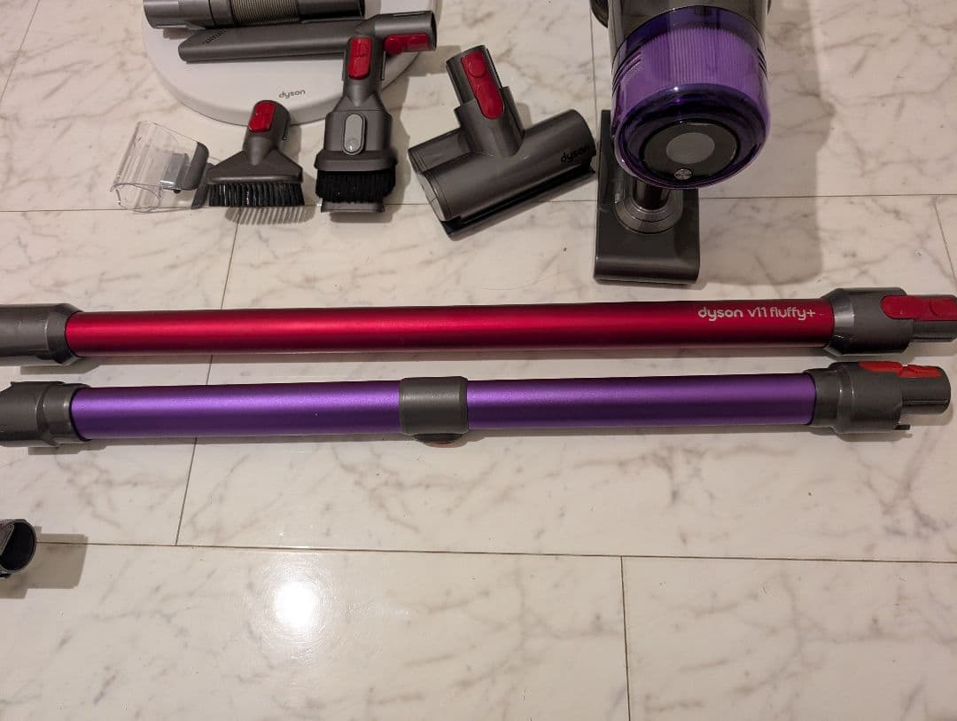 【超豪華・バッテリー良好】ダイソンV11 SV15 Wヘッド&新品スタンド付