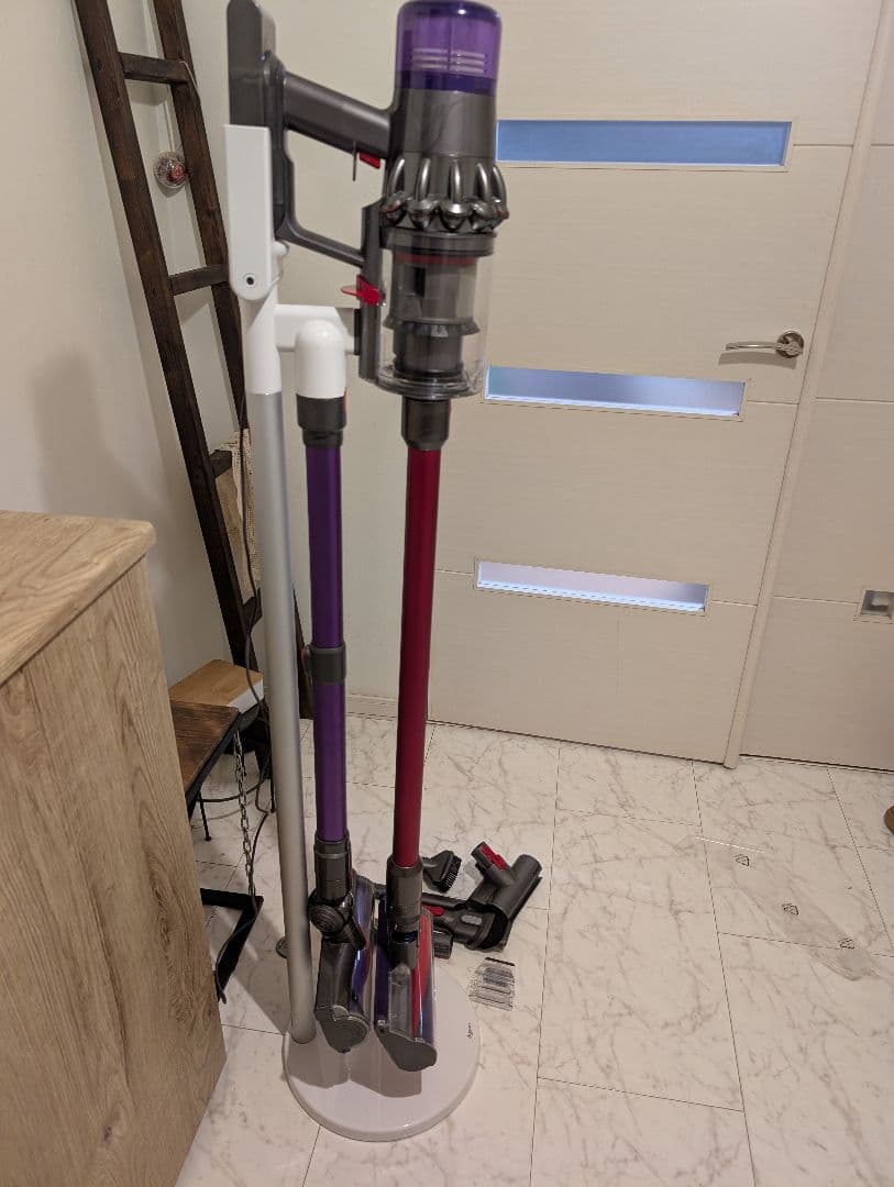 【超豪華・バッテリー良好】ダイソンV11 SV15 Wヘッド&新品スタンド付