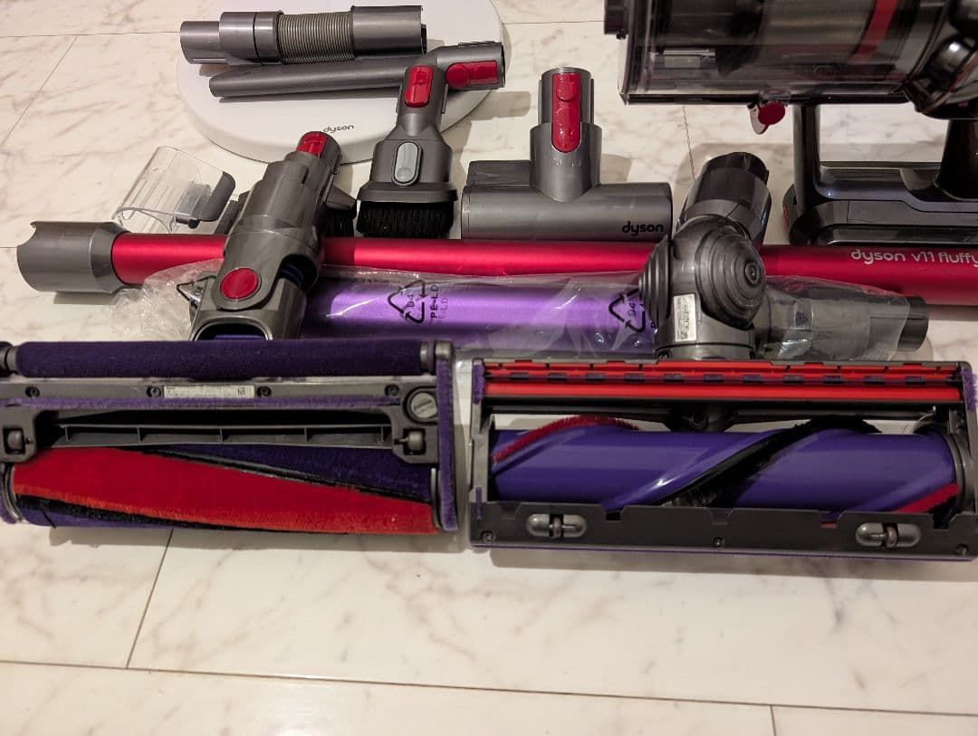 【超豪華・バッテリー良好】ダイソンV11 SV15 Wヘッド&新品スタンド付