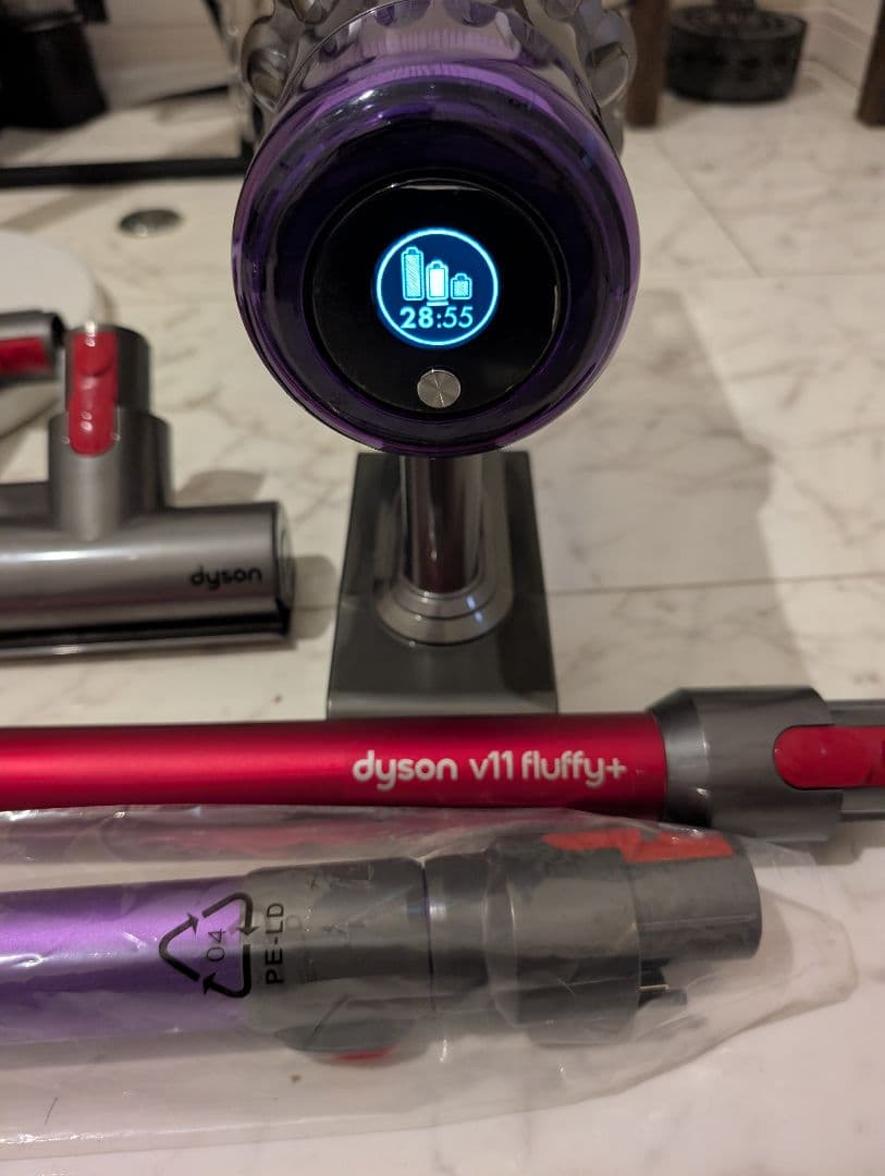 【超豪華・バッテリー良好】ダイソンV11 SV15 Wヘッド&新品スタンド付