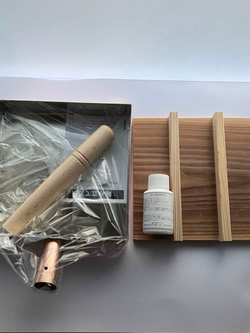 純銅玉子焼き18cm木蓋付CNE117【日本製・新品、未使用】