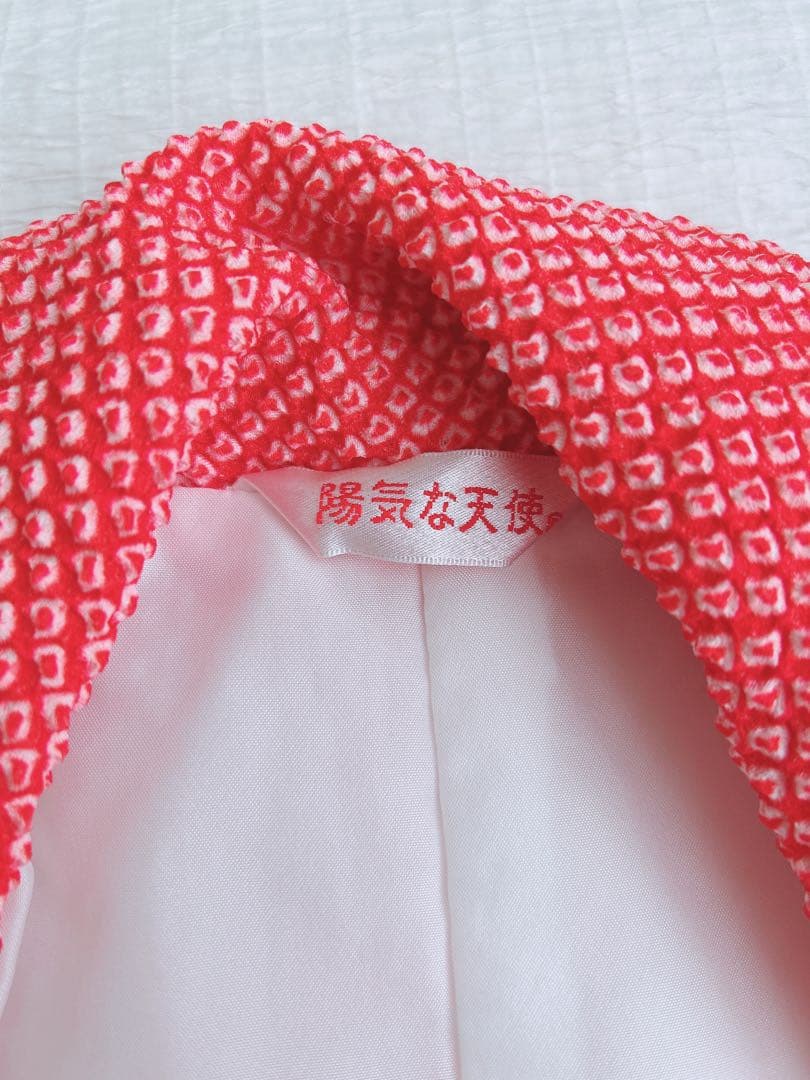 七五三 3歳着物 被布セット 白 絞り加工