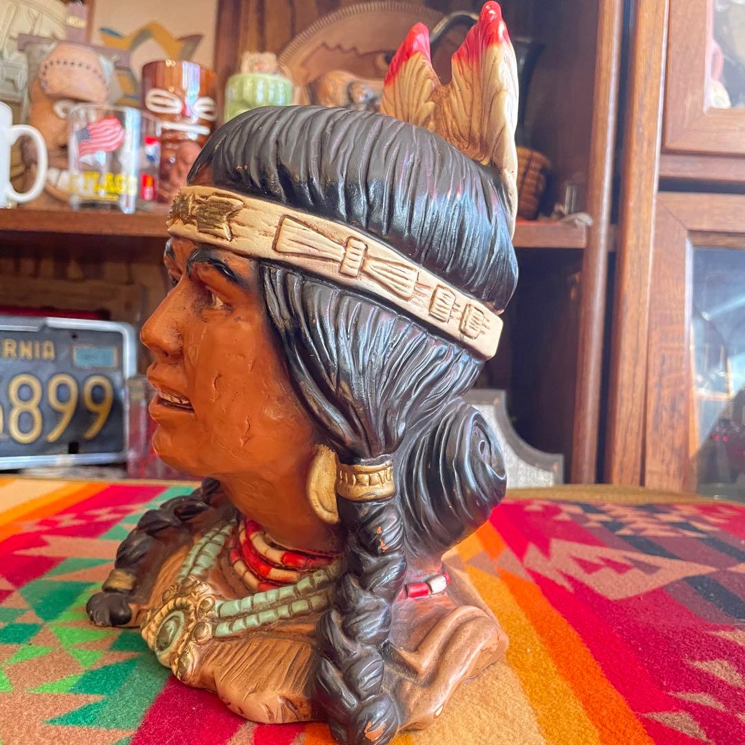 貴重！70sネイティブアメリカン像USAアンティーク /50's40'sナバホ族