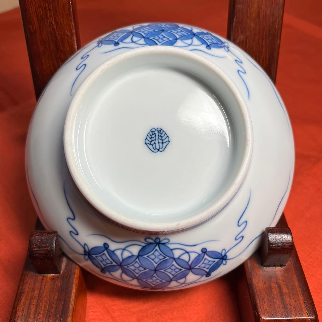 市川光春「色鍋島紅葉文櫛高台皿」