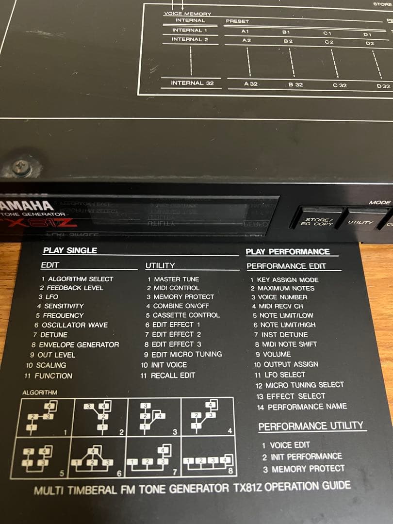 YAMAHA TX81Z FMトーンジェネレーター　早い者勝ち！