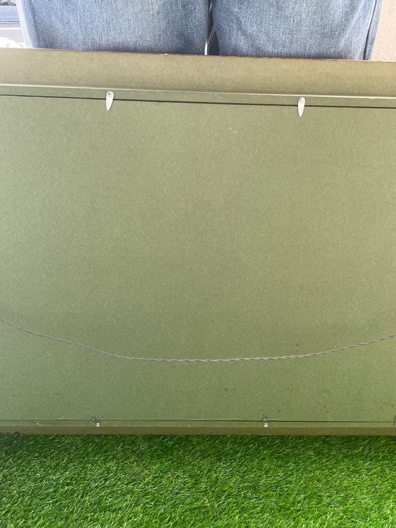 薔薇花瓶　油彩画 装飾フレーム付き