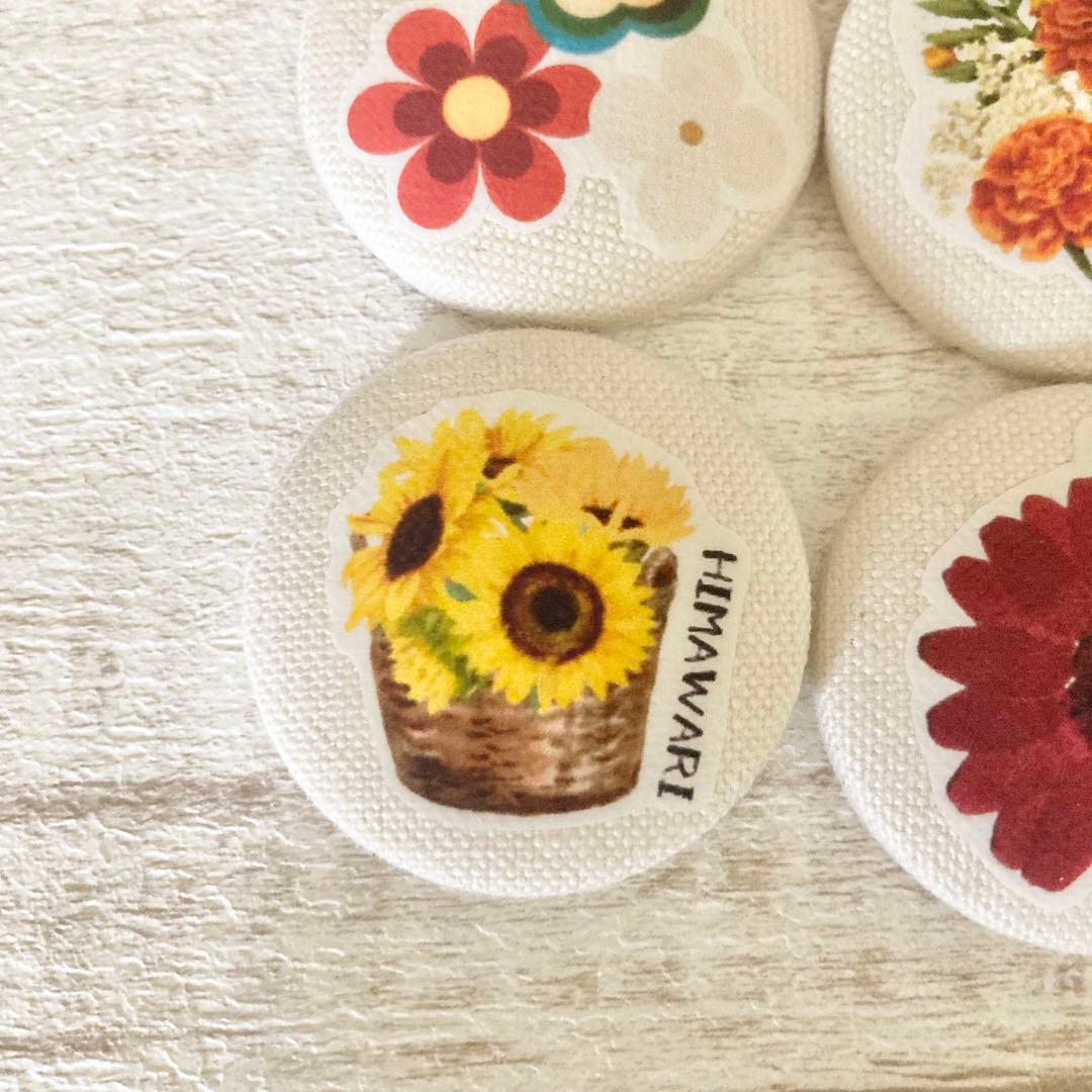 選べる　花のくるみボタンヘアゴム 5種