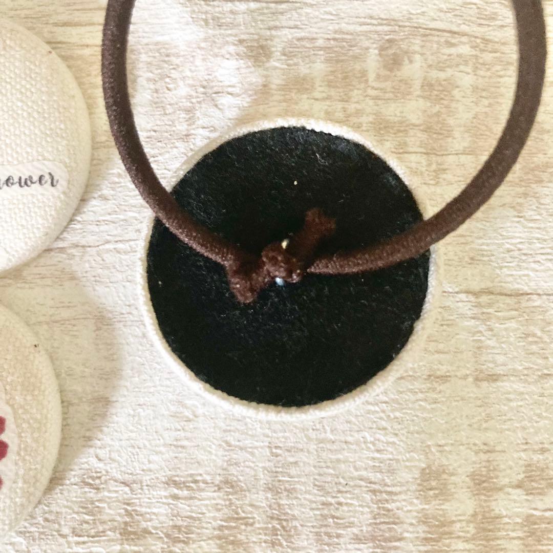 選べる　花のくるみボタンヘアゴム 5種