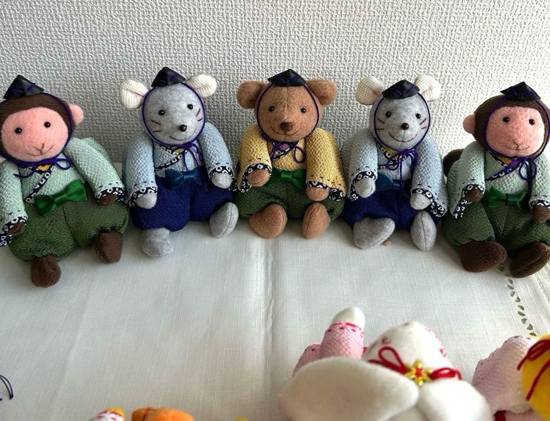 ハンドメイドひな祭りぬいぐるみ10体セット
